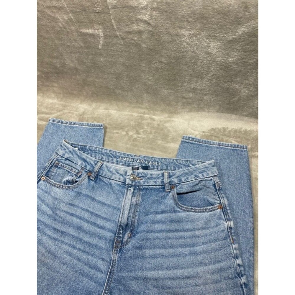 American Eagle Curvy Mom Jean Women Size 16 Denim Baggy Wide Leg